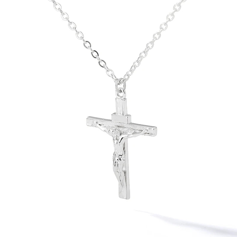 Stainless Steel Christian Cross Necklace for Men and Women - Jewelry for Prayer and Baptism Gifts